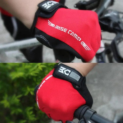BaseCamp Bicycle Half-Finger Gloves, Lycra, Size M | Syndmart