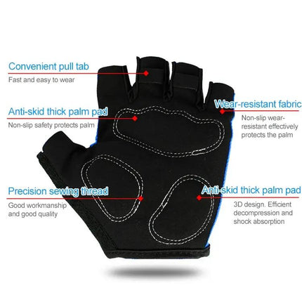 BaseCamp Bicycle Half-Finger Gloves, Lycra, Size M