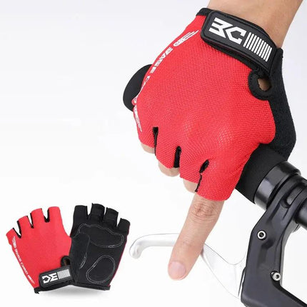 BaseCamp Bicycle Half-Finger Gloves, Lycra, Size M | Syndmart