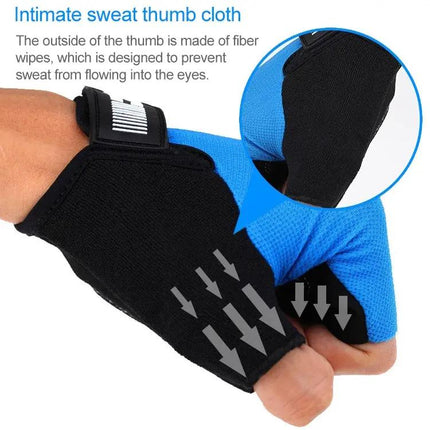 BaseCamp Bicycle Half-Finger Gloves, Lycra, Size M | Syndmart