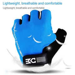 Guantes de ciclismo de medio dedo BaseCamp BC-204: licra ligera con palma antideslizante, talla XL