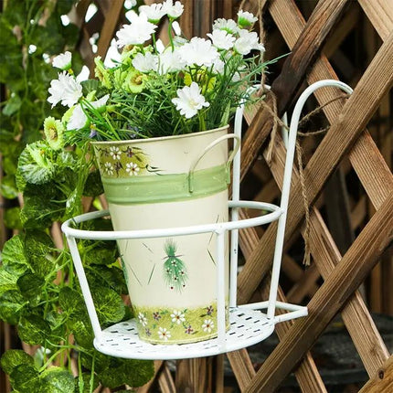 Iron Railing Plant Shelf For Hanging Flowerpots Indoors