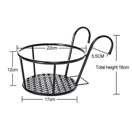 Iron Railing Plant Shelf For Hanging Flowerpots Indoors
