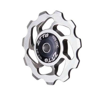 Bicycle Derailleur Ceramic Bearing for Smooth Shifting - silver CNC jockey wheel bearing for smoother reliable gear changes