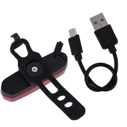Bike Taillight for Night Riding USB Rechargeable Dual Color Red and Blue