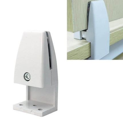L Shape Aluminum Desk Screen Clip White For Office Desk clamp mounted on desk edge to hold privacy divider, white aluminum alloy, slim durable clip