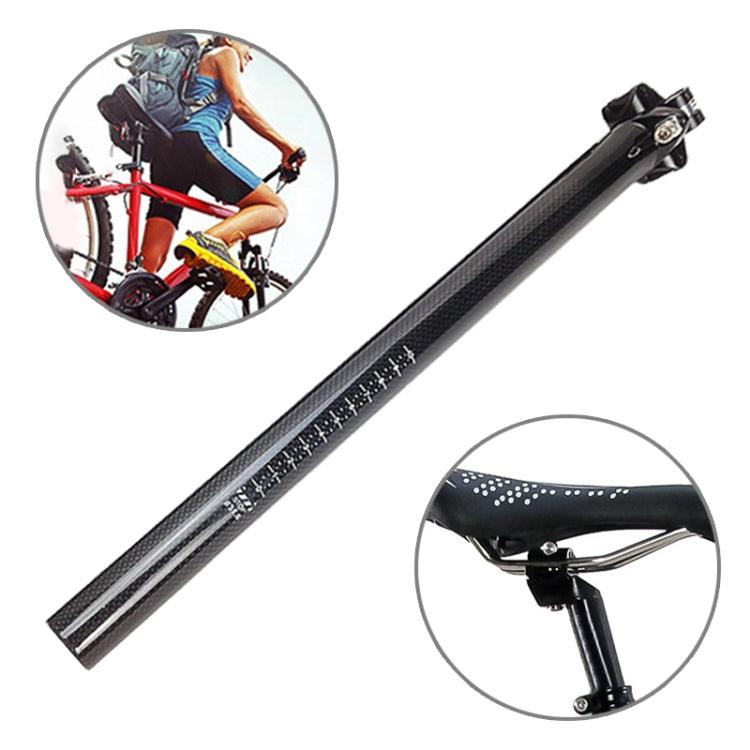 TOSEEK 3K Carbon Fiber Adjustable Seatpost for Mountain and Road Bikes, Size: 27.2 x 400mm