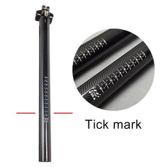 TOSEEK 3K Carbon Fiber Adjustable Seatpost for Mountain and Road Bikes, Size: 27.2 x 400mm