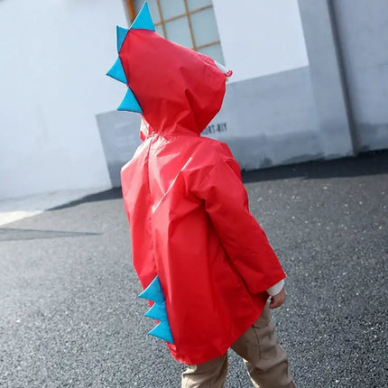 Children's Cartoon Dinosaur Fashion Raincoat, XXXL Size