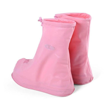 Waterproof Non-Slip PVC Shoe Covers for Active Children, Size XL - pink waterproof non-slip PVC shoe covers for outdoor play and rainy school days