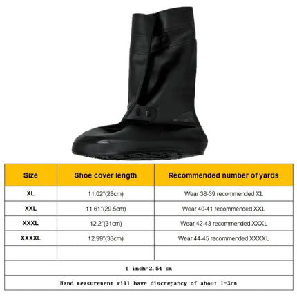 Rainproof Snowproof High Tube Adult Shoe Cover in XL Size