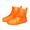 Durable Waterproof Non-Slip PVC Shoe Covers for Daily Protection, Size 32-33 in bright orange, slip-resistant rainy boot protectors