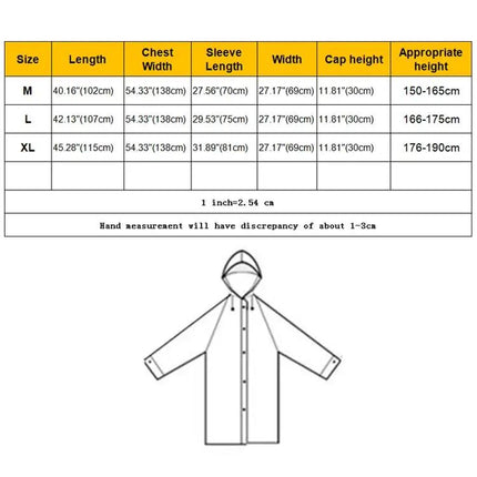Lightweight Transparent Raincoat with Large Hat for Adults