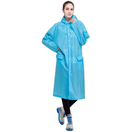 Lightweight Transparent Raincoat with Large Hat for Adults