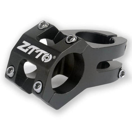 ZTTO 31.8mm MTB Handlebar Stem for Everyday Bike Setup - black CNC AL6061 short low-profile stem, secure 31.8mm clamp for MTB and commuter bikes