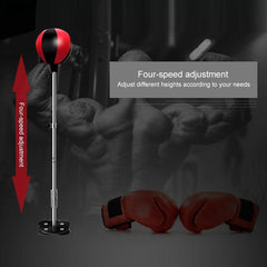 Pelota de boxeo vertical de altura ajustable con base de ventosa y guantes para fitness en casa