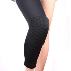 Lycra Beehive Knee Support Guard - Long Version, M Size, Shock-Absorbing & Anti-Slip Design