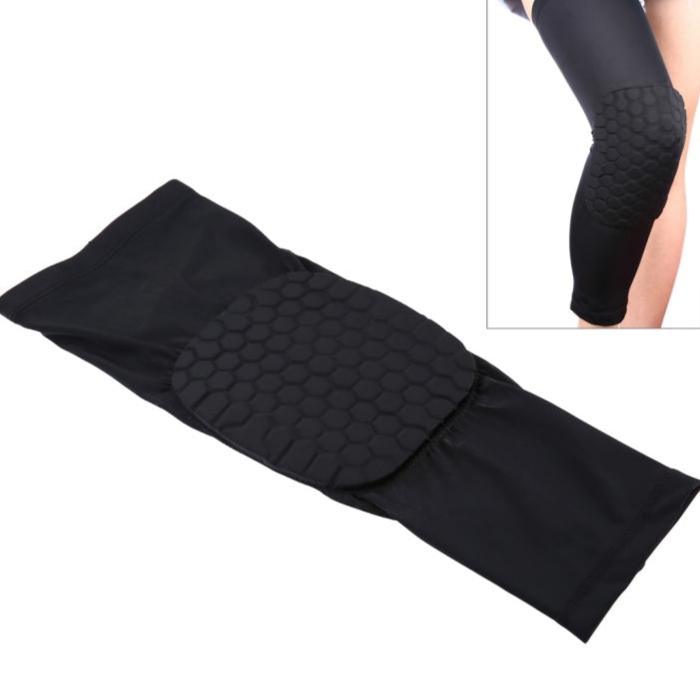 XL Beehive Shape Lycra Knee Support Guard - Long Version, Shock-Absorbing & Anti-Slip Design