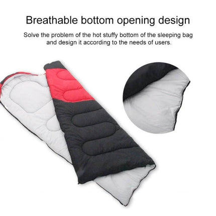 Outdoor Camping Sleeping Bag 210x80 For All Seasons breathable bottom opening design, 210x80 cm long, three weight options for backpacking