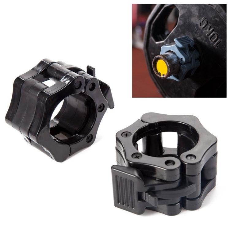 Quick-Release Black Plastic Barbell Locking Buckle - 25mm Diameter