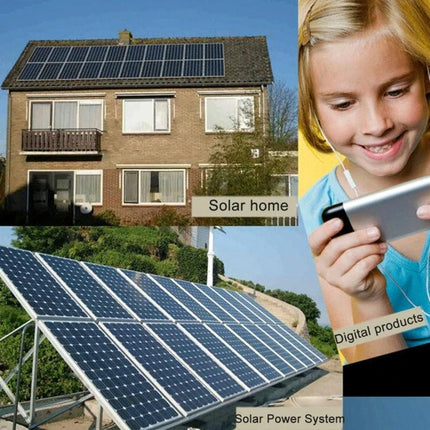 Solar Charge Controller with LED Display for Battery Charging installed in home solar power system, showing panels and monitoring display