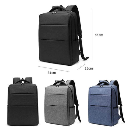 Oxford Cloth Laptop Backpack Water Resistant For Daily Use - Water-repellent oxford cloth commuter backpack with padded laptop and tablet compartments