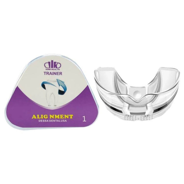 Orthodontic Silicone Simulation Braces For Nighttime Use clear food-grade TPE nighttime dental trainer with case, comfortable fit for mild alignment