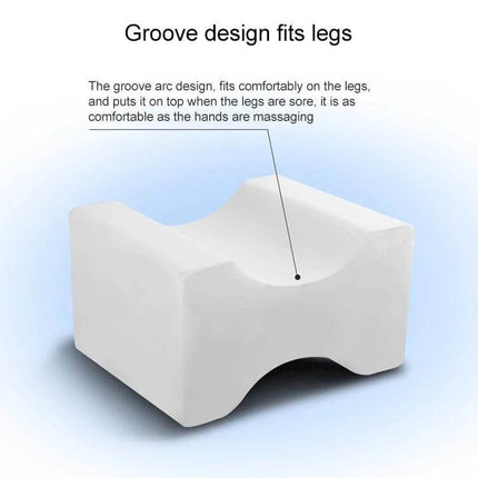 Orthopedic Memory Foam Knee Wedge Pillow For Sleeping showing contoured groove design for leg support and hip spine alignment