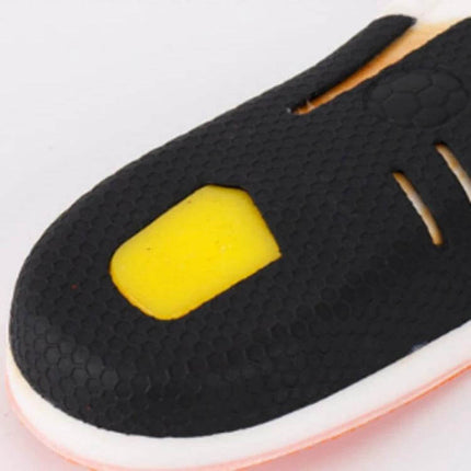 Orthotic Insole For Flat Feet And High Arch Breathable EU 35-40 41-45 black breathable memory foam insole showing heel gel pad and trim-to-fit design
