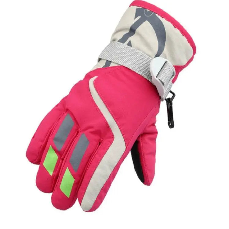 Outdoor Children Thick Warm Skiing Gloves One Pair 21.5cm 