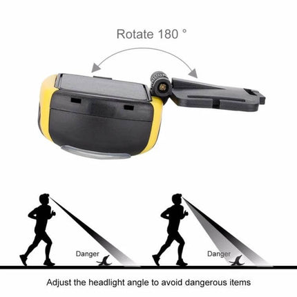Outdoor Headlamp With COB LED For Camping And Hiking - adjustable 180° angle headlamp for hands-free wide-beam illumination