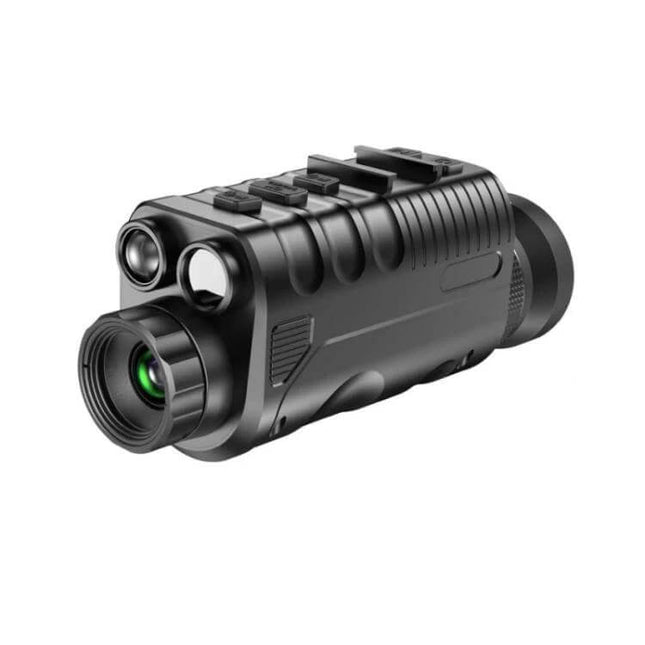 Outdoor Night Vision Monocular With 1.39-Inch OLED Screen - handheld black night vision monocular with 1.39-inch OLED, 5× optical zoom, infrared emitters