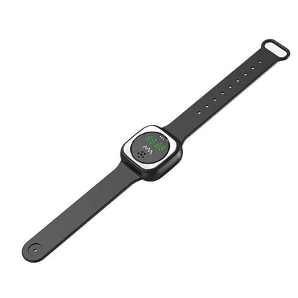 Outdoor Silica Gel Mosquito Repellent Wristband Black - black wearable silica gel bead mosquito repellent for camping, hiking, beach and backyard use