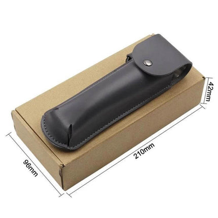 Outdoor Survival Drill Bit With Leather Sheath For Camping - hardened stainless steel bit with black leather sheath on box