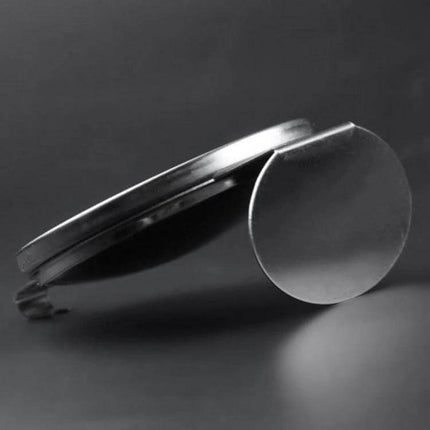 Oven Thermometer Stainless Steel For Everyday Baking - close-up of round stainless oven thermometer on stand showing clear dial for precise baking temperatures