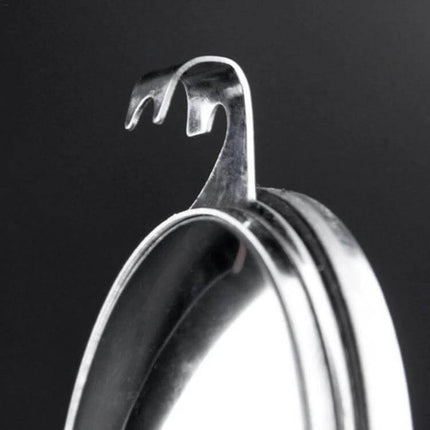Oven Thermometer Stainless Steel For Everyday Baking hanging oven thermometer close-up of stainless steel hook and dial