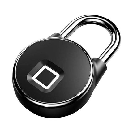 P22 Fingerprint Waterproof Padlock For Exterior Doors sleek black biometric padlock with fingerprint sensor for outdoor gates and sheds