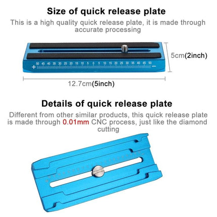 PULUZ Carbon Fibre Handheld Stabilizer For Video Shooting quick release plate 12.7cm CNC machined blue accessory
