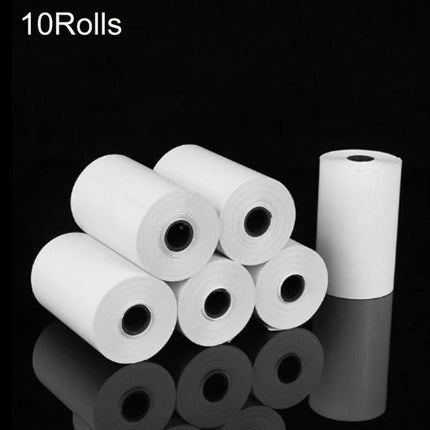 Pack of 10 White Thermal Receipt Paper Rolls, 57mm x 25mm - durable wood pulp waterproof receipt paper for POS printers