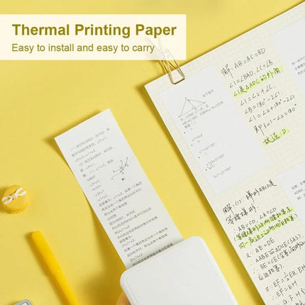 Pack of 10 White Thermal Receipt Paper Rolls, 57mm x 25mm - 10 white waterproof thermal rolls for receipts and labels, easy-install, durable wood pulp