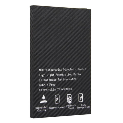 Wooden Protective Box for Tempered Glass Screen Protectors - black textured storage case for screen protectors, anti-fingerprint and anti-scratch