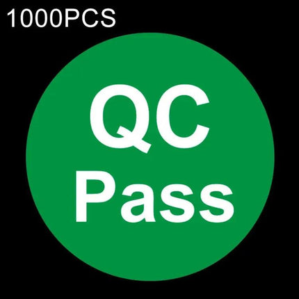 QC Pass Round Sticker for Quality Check and Labeling