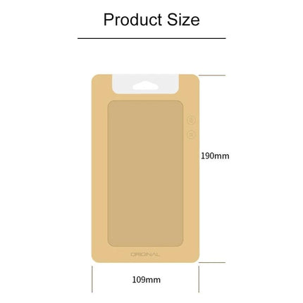 Set of 50 Kraft Paper Boxes for iPhone 4.7 Inch Cases - kraft packaging box 109x190mm with hang tab, eco-friendly retail shipping set