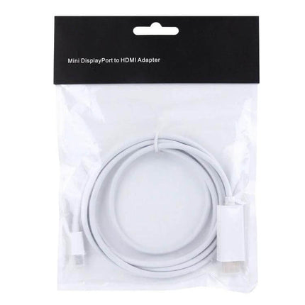 1.8m Mini DisplayPort to HDMI Adapter Cable for Device Linking white cable coiled in retail packaging