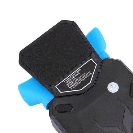 Gaming Laptop Cooling Pad with Portable Quiet Fan and Adjustable Speed shown folded with blue fan guards and anti-slip pad