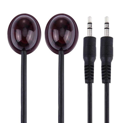 Infrared Remote Control Extender Cable for Hidden TV Devices - dual IR receivers with 3.5mm plugs