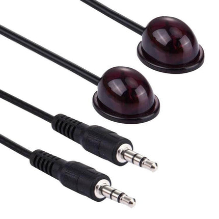 Infrared Remote Control Extender Cable for Hidden TV Devices - dual IR receiver sensors with 3.5mm plugs for concealed AV components