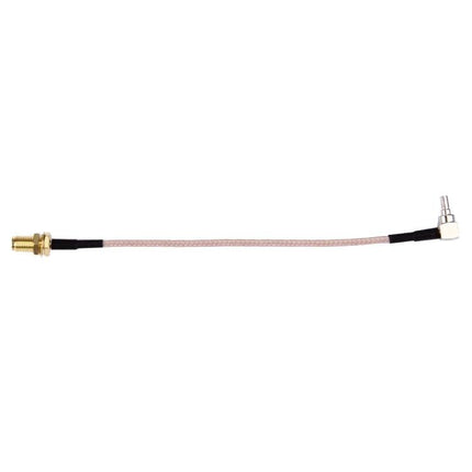 15cm Cable for Connecting CRC9 Male to SMA Female Devices - short antenna connection cable with CRC9 male and right-angle SMA female ends