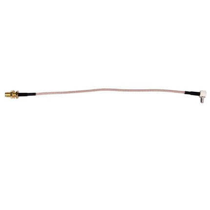 TS9 Male to SMA Female Adapter Cable for Devices, 19cm - slim coax cable with TS9 male and right-angle SMA female connectors