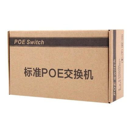 5-Port POE Network Switch for IP Cameras and VoIP Devices boxed unit for home or small office surveillance setup